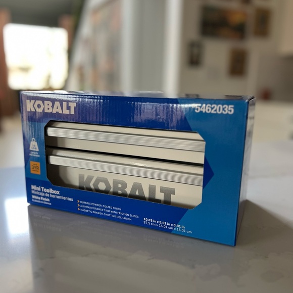 Kobalt Mini White Toolbox New in Box - Picture 2 of 5